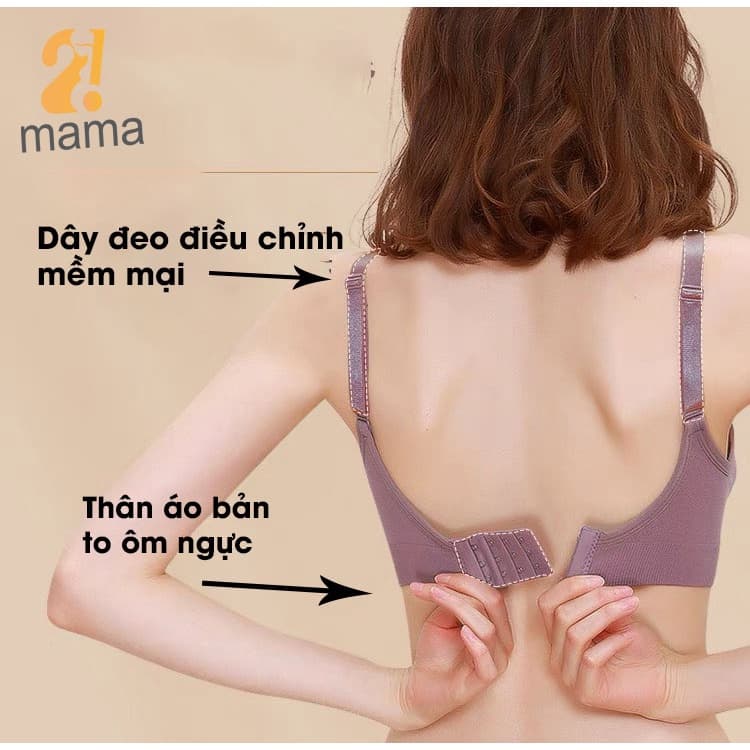 Ảnh Áo lót bầu sau sinh cho con bú, chống chảy sệ, có nút mở cho bé ti mềm mại, thoải mái 2MAMA V158 2