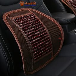 Thumbnail Miếng Tựa Lưng Ghế Hạt Gỗ Cho Ô Tô, Xe Hơi, Xe Tải - Hàng Chính Hãng Amalife - Màu Gỗ Ngẫu Nhiên 1