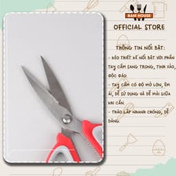 Thumbnail Kéo bếp đa năng inox Bam House cán nhựa cao cấp siêu bền KX01 2
