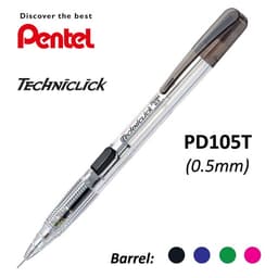 Thumbnail Bút Chì Bấm Pentel PD105T 0.5mm Trong Suốt - Bút Chì Bấm Thân Ngang 4