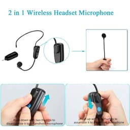 Thumbnail Bộ thu và máy phát micro không dây RETEKESS TT123 2.4G thiết kế đeo tai hỗ trợ dạy học/ hội nghị/ hướng dẫn du lịch 4
