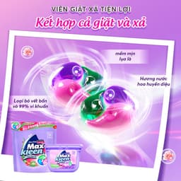 Thumbnail Túi Viên Giặt Xả MaxKleen Hương Nước Hoa Huyền Diệu (34 viên/túi) 4