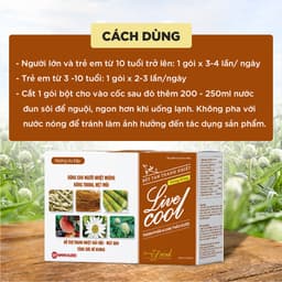 Thumbnail Bột tan thanh nhiệt Livecool Nam Dược không đường hộp 10 gói x7g hỗ trợ giảm nhiệt miệng, nóng trong 3