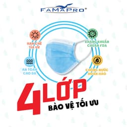 Thumbnail Khẩu trang y tế cao cấp 4 lớp kháng khuẩn Famapro max (40 cái/ hộp) 4
