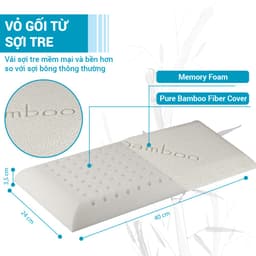 Thumbnail Gối Sơ Sinh chống mồ hôi trộm, mát gáy, chống ngạt, kháng khuẩn Comfy Baby Purotex Bamboo (0–36 tháng) 4