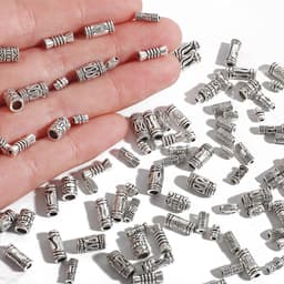 Thumbnail BEADIA Hạt Xỏ Lỗ Dạng Cong Mạ Bạc Cổ Điển 5-12 Làm Trang Sức Thời Trang 1