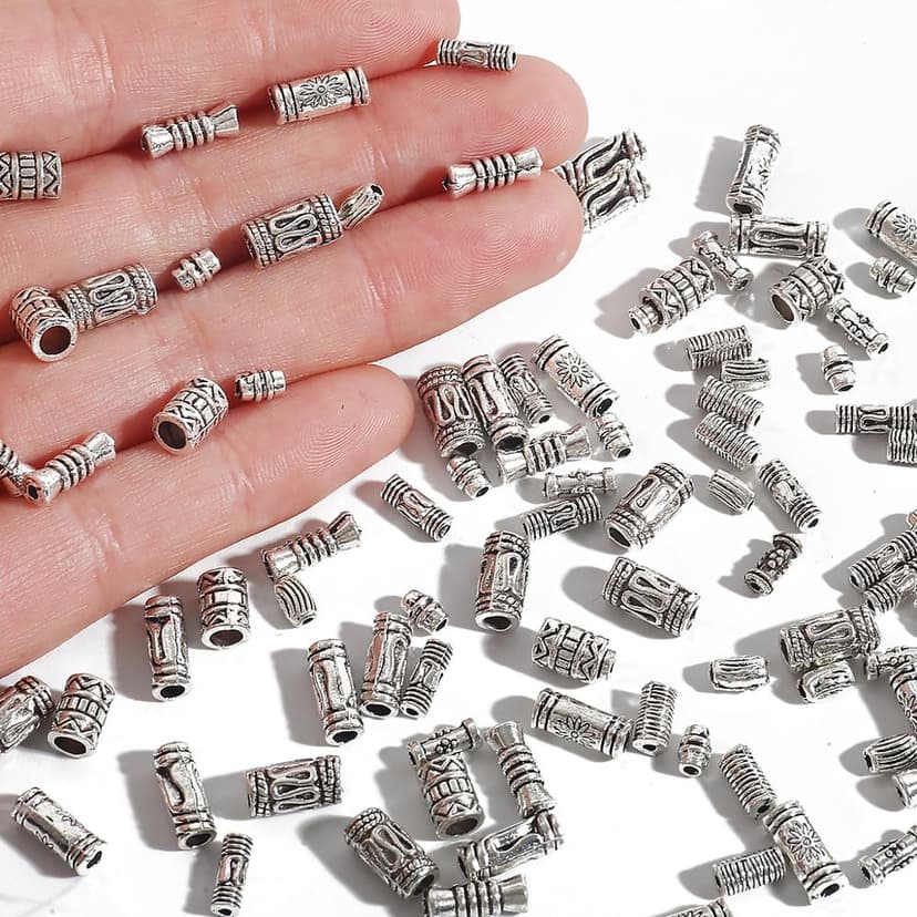Ảnh BEADIA Hạt Xỏ Lỗ Dạng Cong Mạ Bạc Cổ Điển 5-12 Làm Trang Sức Thời Trang 1