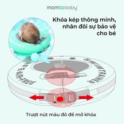 Thumbnail Phao bơi đeo cổ cho trẻ sơ sinh Mambobaby chính hãng, chống lật an toàn, chuyên dùng cho spa thủy liệu 4