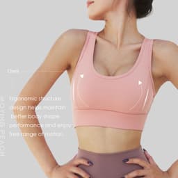 Thumbnail Áo bra thể thao nữ MOVING PEACH có mút nâng ngực chất liệu thấm hút khô ráo nhanh chóng 2