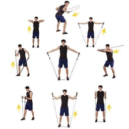 Thumbnail Bộ 5 Dây Kéo Ngũ Sắc Tập Gym Tổng 150LB Cỡ Lớn (Hàng Loại 1) Chính Hãng Đại Nam Sport 2
