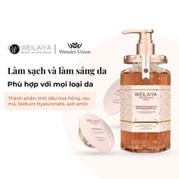 Thumbnail Combo 2 chai Sữa tắm trắng da cánh hoa hồng Damask Weilaiya Grand Rose Extracts Whitening Shower Gel 450ml 3