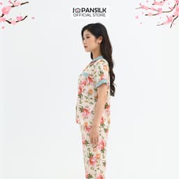Thumbnail Đồ Mặc Nhà Lụa Satin Nhật Cộc Tay JAPAN SILK Họa Tiết Hoa Hồng Sang Trọng 1