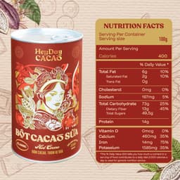 Thumbnail Lon 350g - Bột cacao sữa Classic - Đậm cacao, thơm vị sữa – Heyday Cacao 3