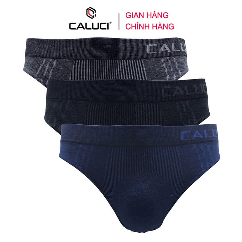 Ảnh Combo 3 quần sịp nam tam giác CALUCI CA08, co dãn 4 chiều, vải sợi tre kháng khuẩn 2