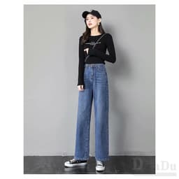 Thumbnail Quần Jean Dài Palazzo Ống Rộng Thời Trang Cho Phụ Nữ 3