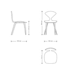 Thumbnail Ghế ăn Cherner, Ghế làm việc, Ghế thư giãn Gỗ uốn cong Plyconcept Sadin Chair - Màu Walnut 2