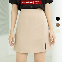 Thumbnail Chân váy ngắn chữ A Có Lót Quần KAMONG kiểu dáng chân váy công sở CV007 1