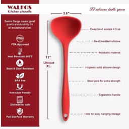 Thumbnail Bộ 5 dụng cụ hỗ trợ nấu ăn WALFOS bằng silicone thiết kế cán dài tiện lợi 4