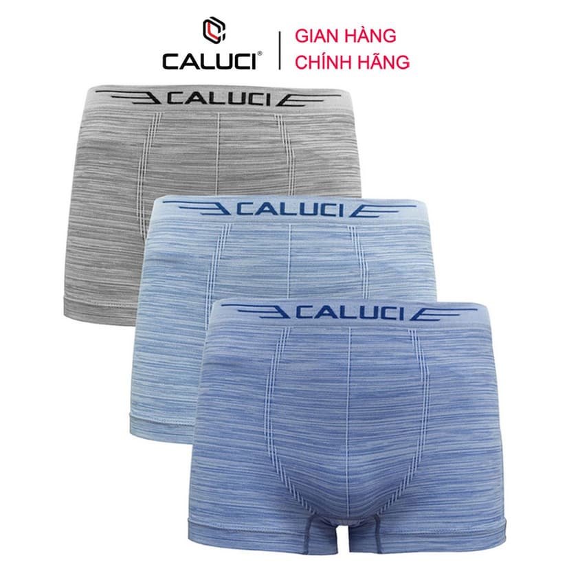 Ảnh Combo 3 quần lót nam Boxer CALUCI CBX12, sịp đùi sệt liền, mềm mịn, thân thiện với làn da 4