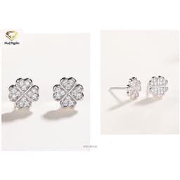 Thumbnail Bông tai bạc Ý 925 Huệ Ngân - Cỏ bốn lá may mắn RYE140726 4