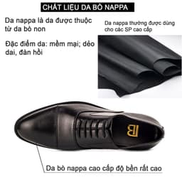 Thumbnail Giày nam oxford công sở da bò nappa cao cấp màu đen G105- Bụi leather- hộp sang trọng -Bảo hành 12 tháng 2