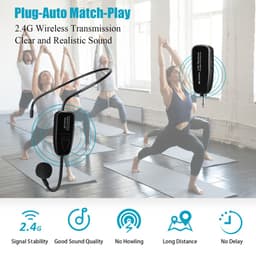 Thumbnail Bộ thu và máy phát micro không dây RETEKESS TT123 2.4G thiết kế đeo tai hỗ trợ dạy học/ hội nghị/ hướng dẫn du lịch 2