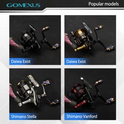 Thumbnail Trục tay cầm GOMEXUS Emeraldas Spheros chống rơi để câu cá mực ban đêm cho máy câu Shimano Daiwa R4 4