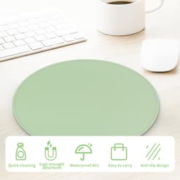 Thumbnail Miếng lót chuột GOOJODOQ hình tròn một mặt nhiều màu chống trượt bền bỉ cho văn phòng 2