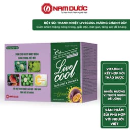 Thumbnail Bột sủi thanh nhiệt Livecool Nam Dược hương chanh dây(10 góix7gr) hỗ trợ giảm nhiệt miệng,nóng trong 2
