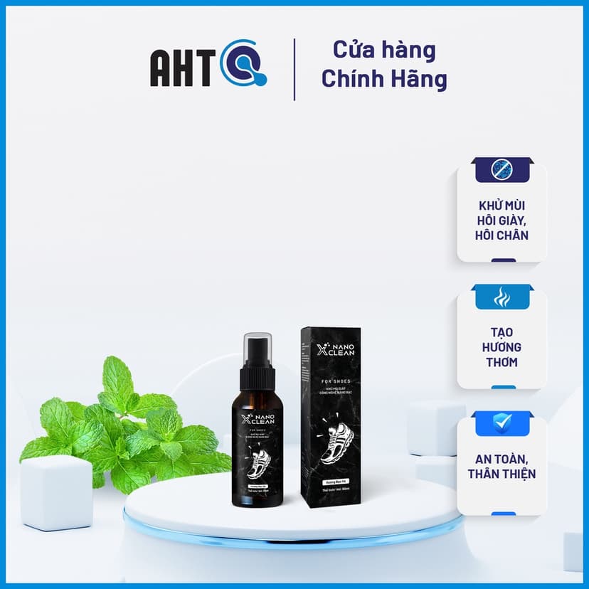 Ảnh Xịt Khử Mùi Giày Nano Xclean Nano Bạc AHTC 50ml Khử Mùi hôi giày hôi chân, Diệt Khuẩn Giày Dép 2