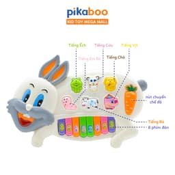 Thumbnail Đàn piano cho bé Pikaboo cao cấp, âm thanh chất lượng, đèn led sáng nhấp nháy, nhiều chế độ 2