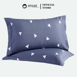 Thumbnail Vỏ gối nằm cotton ETAMI tam giác ghi 45x65 thiết kế mềm mịn 1