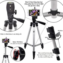 Thumbnail Giá Đỡ Quay Phim 3 Chân Máy Chụp Ảnh TF-3110 3120 Tặng Kèm Miếng Kẹp Điện Thoại Gậy Livestream, Quay Tiktok, Chụp Ảnh 3