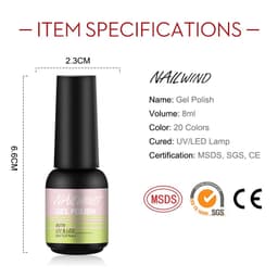 Thumbnail Rosalind NAILWIND 8ml Ngâm Tắt Màu Nguyên Chất Sơn Móng Tay Gel Ba Lan Cho Móng Tay Nghệ Thuật Thiết Kế LED / Đèn UV 8061 2