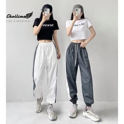 Thumbnail Áo thun croptop tay lỡ Chollima in chữ FEMNESE AT451 chất vãi dày dặn co giãn 4 chiều 1