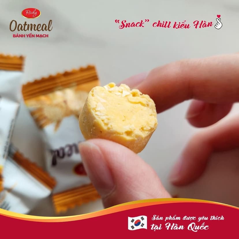 Ảnh Combo 2 Bánh Yến Mạch Richy 2 vị (Sữa và Phô Mai) 4