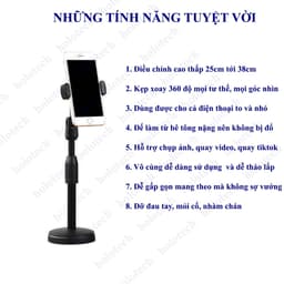 Thumbnail Giá Đỡ Điện Thoại Để Bàn Gấp Gọn HOLOCOM K88, Kệ Đỡ Đa Năng Xoay 360 Độ Chắc Chắn Chụp Ảnh, Quay Video, Livestream 4