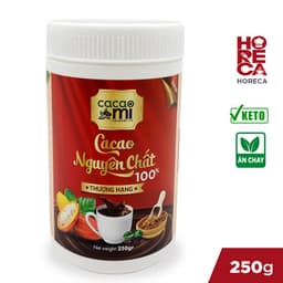 Thumbnail Bột cacao nguyên chất không đường CACAOMI chuyên làm bánh, pha trà sữa sô cô la hộp thượng hạng 250g 1