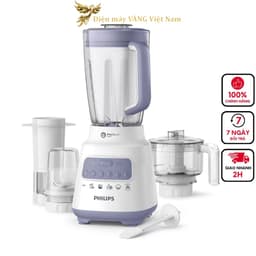 Thumbnail Máy xay sinh tố Philips HR2223 HR2223/00 bộ 3 cối xay nhựa, 5 chế độ cài đặt sẵn, nghiền mịn đá - Hàng chính hãng 2