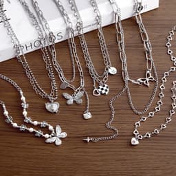 Thumbnail Vòng cổ 17KM Y2K mạ bạc đính ngọc trai nhân tạo thời trang tùy chọn kiểu dáng 1