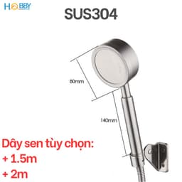 Thumbnail Vòi hoa sen cầm tay tăng áp và dây sen inox 304 Hobby Home Decor BST2 2
