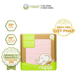 Thumbnail Khăn Sợi Tre Đa năng Nappi Organic Mềm Mịn Siêu Thấm Hút Kích Thước 120x120cm 2