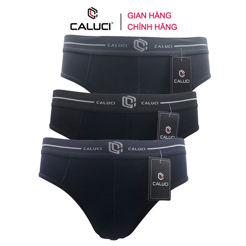Ảnh Combo 3 quần sịp tam giác CALUCI CBF1801, vải Cotton mềm mại, xốp nhẹ, thoáng mát 1