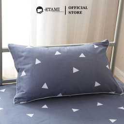 Thumbnail Vỏ gối nằm cotton ETAMI tam giác ghi 45x65 thiết kế mềm mịn 3
