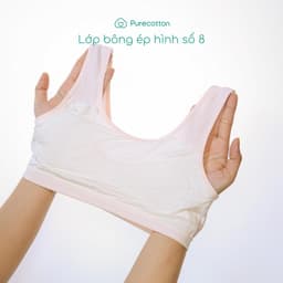 Thumbnail Áo lá học sinh Purecotton bé gái mới lớn chất liệu sợi sồi cao cấp kiểu chui đầu không đệm PC007 4