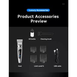 Thumbnail Tông đơ cắt tóc Kemei không lõi tích hợp đèn led chuyên nghiệp 1