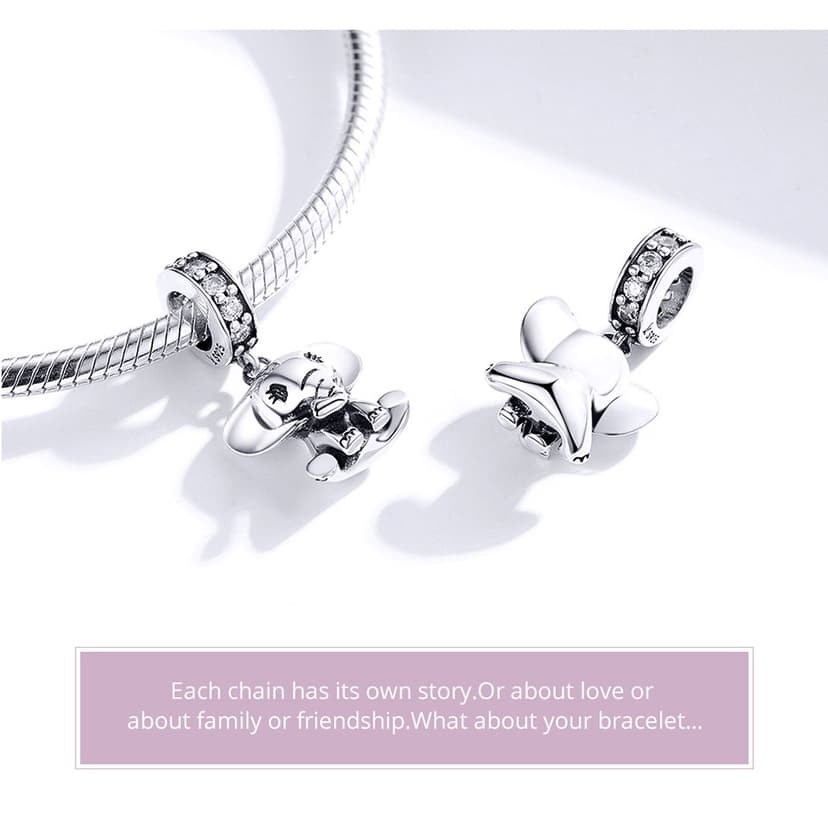 Ảnh Bamoer Hạt Charm Động Vật Series Phụ Kiện Thời Trang Thích Hợp Cho Vòng Tay Vòng Cổ AIC02 4