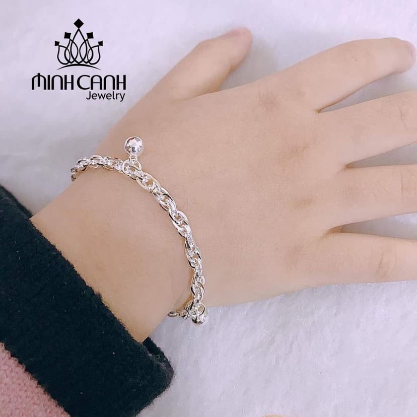 Ảnh Lắc Bạc Ta 3 Bi Cho Mẹ Và Bé - Minh Canh Jewelry 4