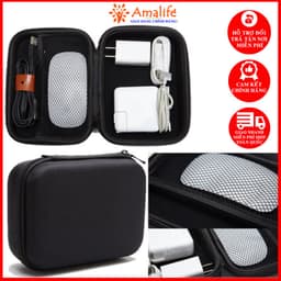 Thumbnail Hộp Đựng Tai Nghe Cáp Sạc Củ Sạc Điện Thoại Pin Đồng Hồ Thông Minh – Bảo Vệ Phụ Kiện Di Động LapTop Chính Hãng Amalife 2