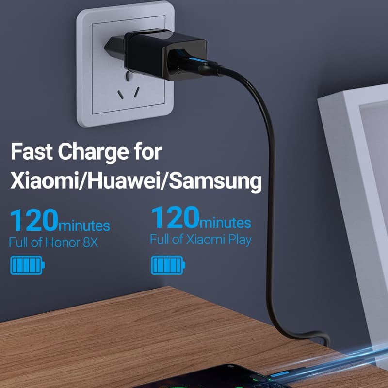 Ảnh Cáp Micro USB Vention 3A sạc nhanh USB A sang Micro-USB 2.0 truyền dữ liệu cho Android 4
